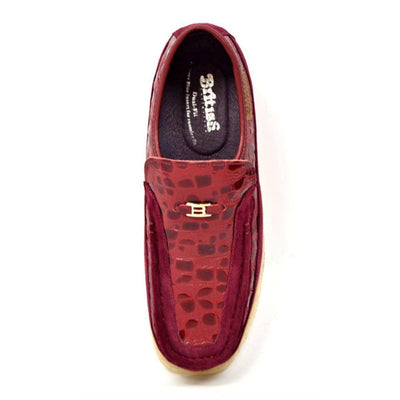 British Walkers Stone Pattern Men’s Suede Crepe Sole SlipOn Shoes – Handcrafted Textured Classic with Retro Urban Style
