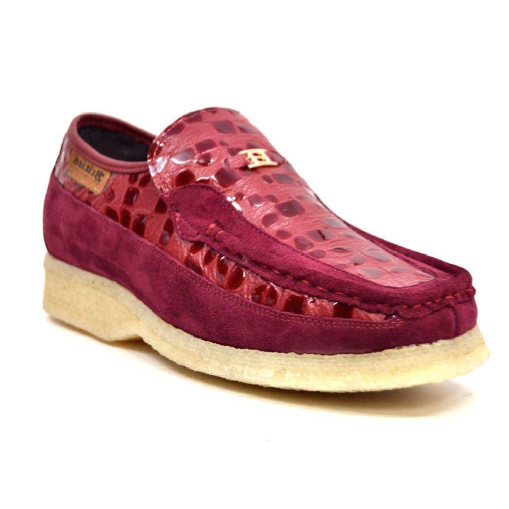 British Walkers Stone Pattern Men’s Suede Crepe Sole SlipOn Shoes – Handcrafted Textured Classic with Retro Urban Style