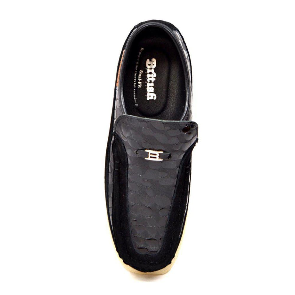 British Walkers Stone Pattern Men’s Suede Crepe Sole SlipOn Shoes – Handcrafted Textured Classic with Retro Urban Style