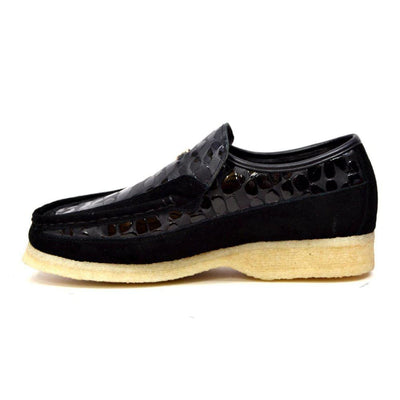 British Walkers Stone Pattern Men’s Suede Crepe Sole SlipOn Shoes – Handcrafted Textured Classic with Retro Urban Style