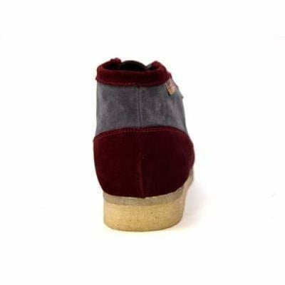 British Walkers Walker 100 Burgundy and Gray Suede Men’s Two Tone Chukka Boots