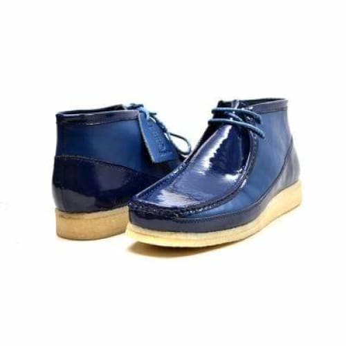 British Walkers Walker 100 – Navy Patent Leather Men’s Chukka Boot HighGloss Craft with Distinctive British Style