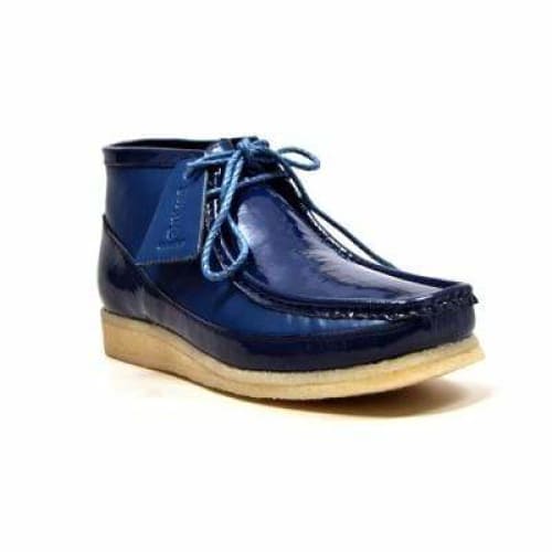 British Walkers Walker 100 – Navy Patent Leather Men’s Chukka Boot HighGloss Craft with Distinctive British Style