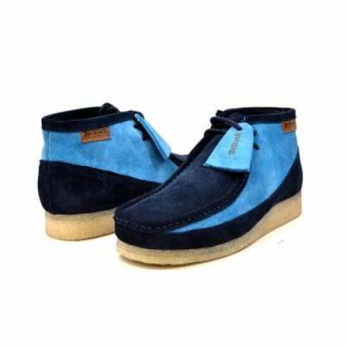 British Walkers Walker 100 Men’s Navy and Sky Blue Two Tone Suede Chukka Boots