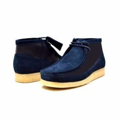 British Walkers Walker 100 – Navy Suede & Leather Men’s Chukka Boot Modern MixedMaterial Craft with Classic British Cool