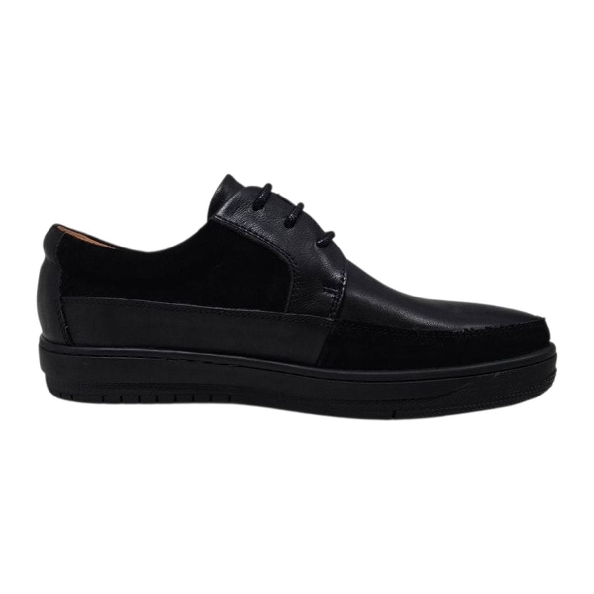 British Walkers Westminster 2 men's black leather and suede sneakers, inner side view