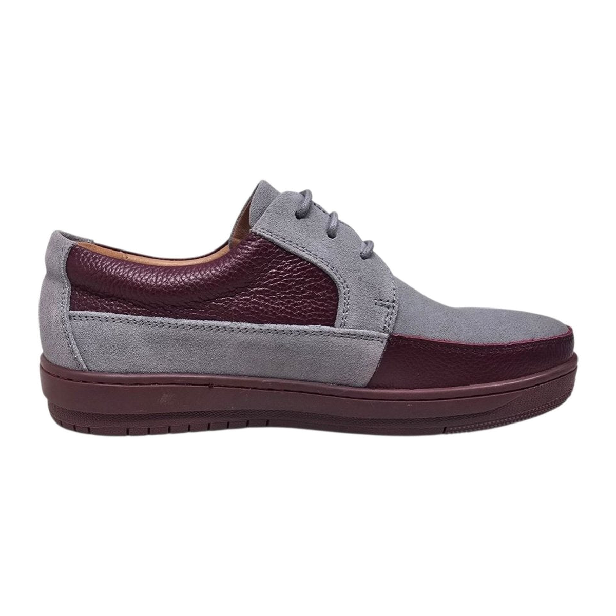 British Walkers Westminster 2 men's gray and burgundy sneakers, inner side view