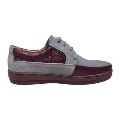 British Walkers Westminster 2 men's gray and burgundy sneakers, inner side view