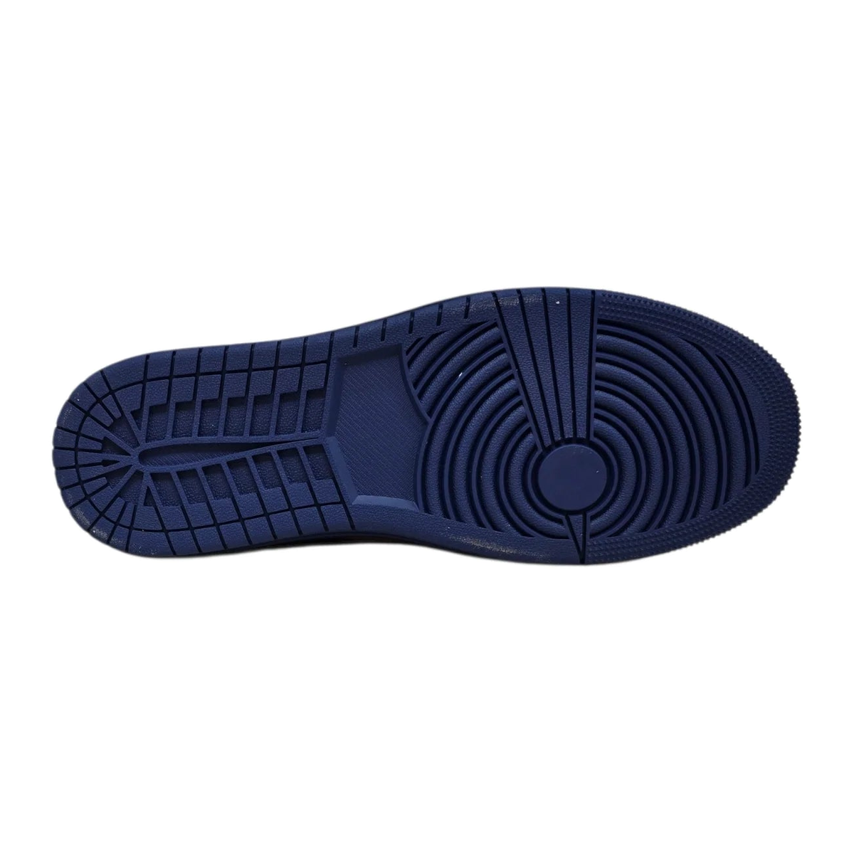 British Walkers Westminster 2 men's orange and navy sneakers, outsole tread view