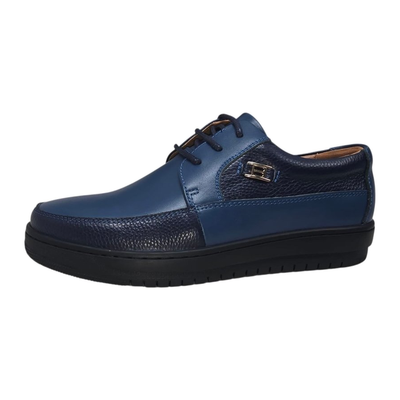 British Walkers Westminster 2 men's navy leather sneakers, outer side view