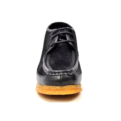 British Walkers Knicks Men's Limited Edition Black Leather and Pony Skin Sneakers view 2