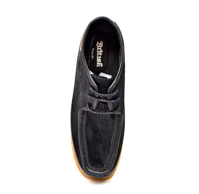 British Walkers Knicks Men's Limited Edition Black Leather and Pony Skin Sneakers view 7