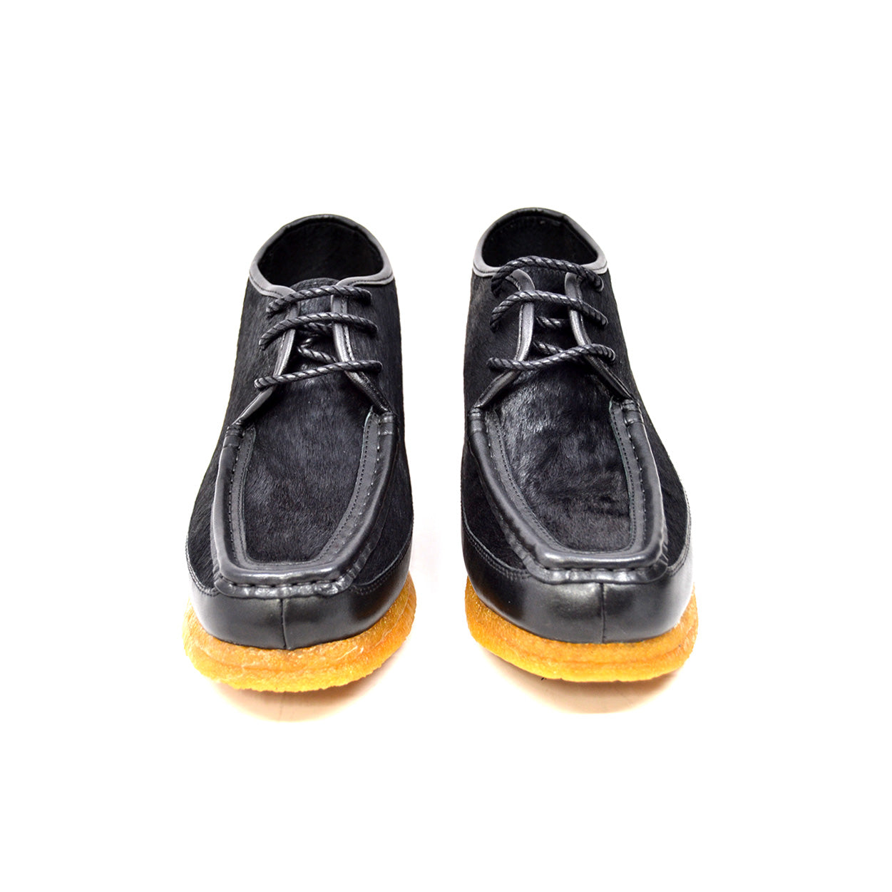 British Walkers Knicks Men's Limited Edition Black Leather and Pony Skin Sneakers view 8