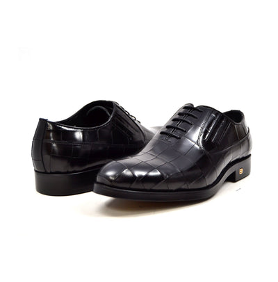 British Walkers Phoenix Men's Leather Oxford Dress Shoes in Black and Bordeaux view 1