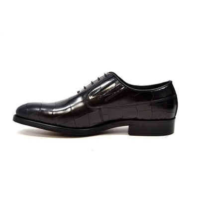British Walkers Phoenix Men's Leather Oxford Dress Shoes in Black and Bordeaux view 4