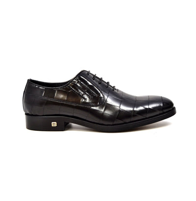British Walkers Phoenix Men's Leather Oxford Dress Shoes in Black and Bordeaux view 5