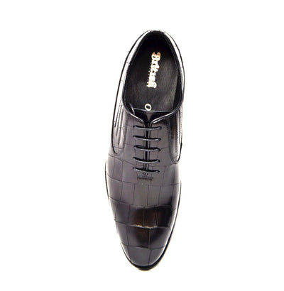 British Walkers Phoenix Men's Leather Oxford Dress Shoes in Black and Bordeaux view 6