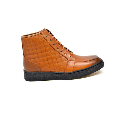 British Walkers Extreme Men's Black Quilted Leather High Top Shoes view 22