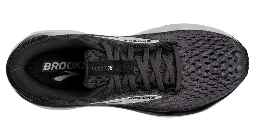 Brooks Ghost 16 Women’s Neutral Road Performance Running Shoe Black Grey White 1204071B090
