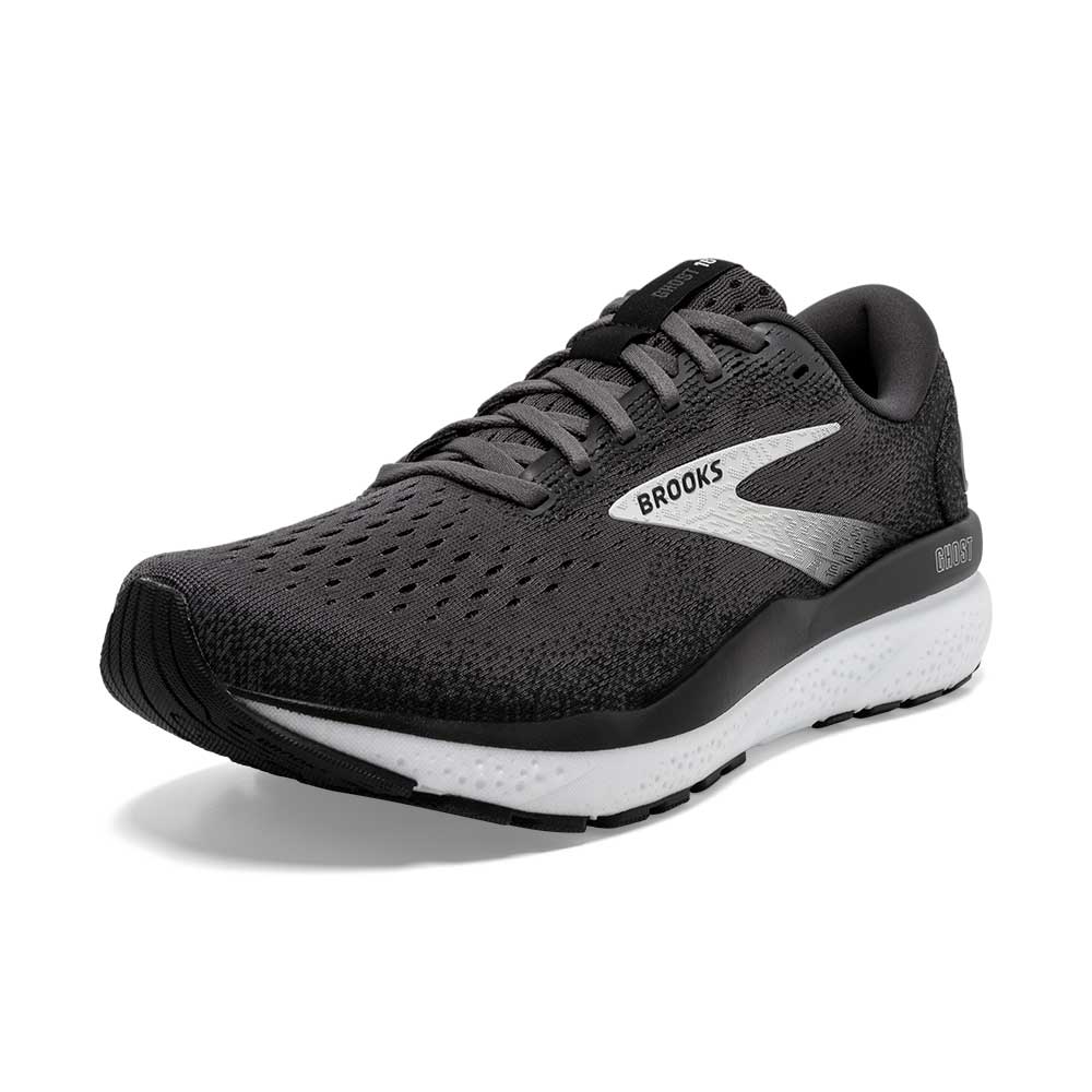 Brooks Ghost 16 Women’s Neutral Road Performance Running Shoe Black Grey White 1204071B090