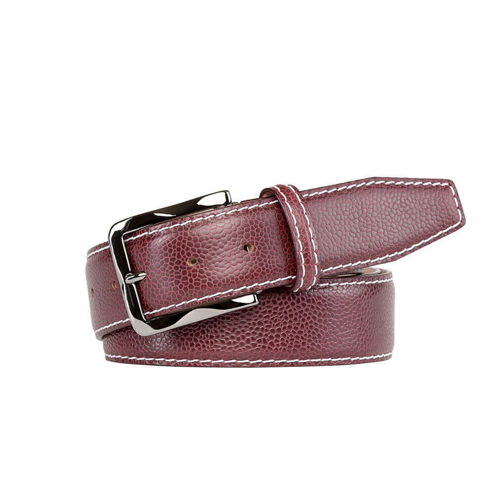 Burgundy French Pebble Grain Belt
