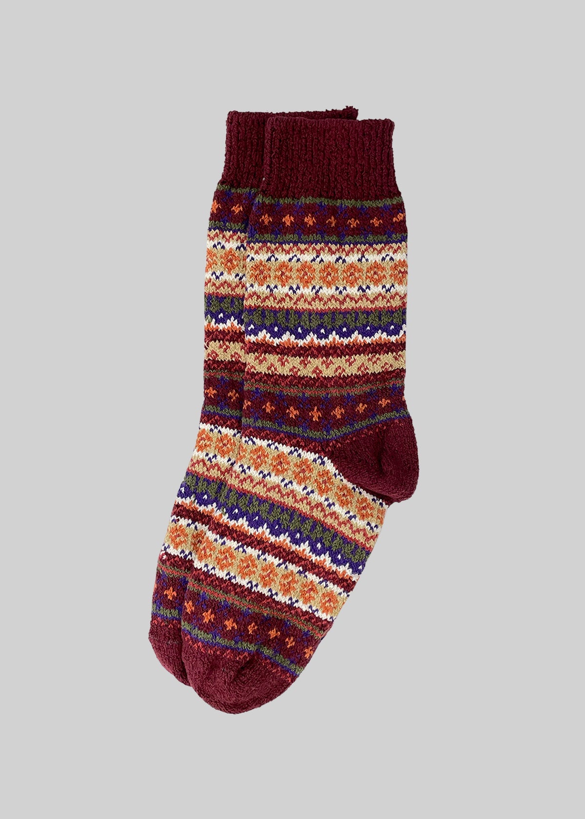Cotton Fair Isle Sock
