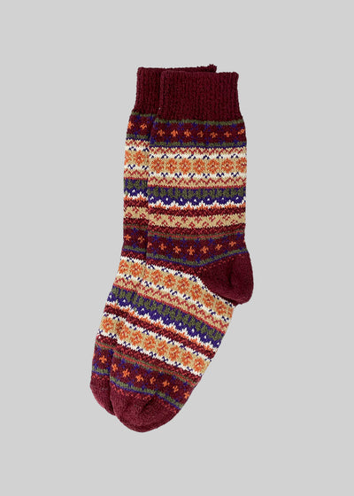 Cotton Fair Isle Sock