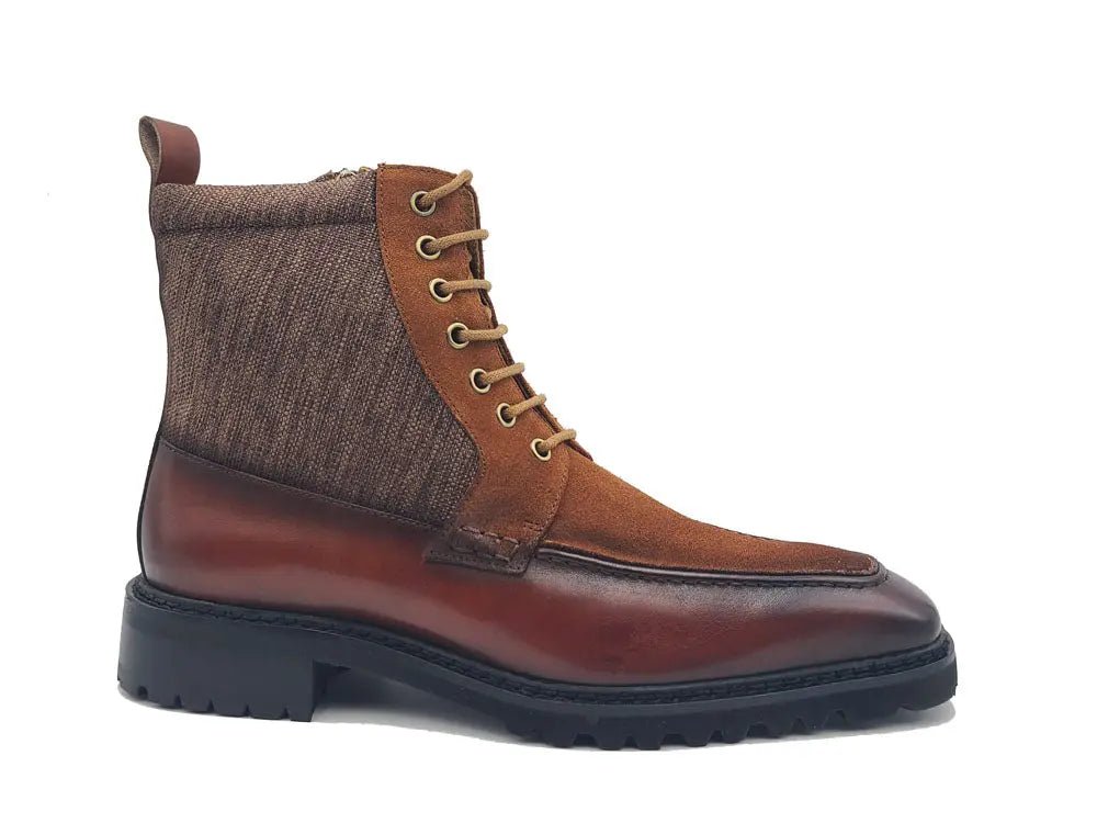 Carrucci Shoes Burnished Calfskin Slip On Boot Lug Sole Calfskin KB51617
