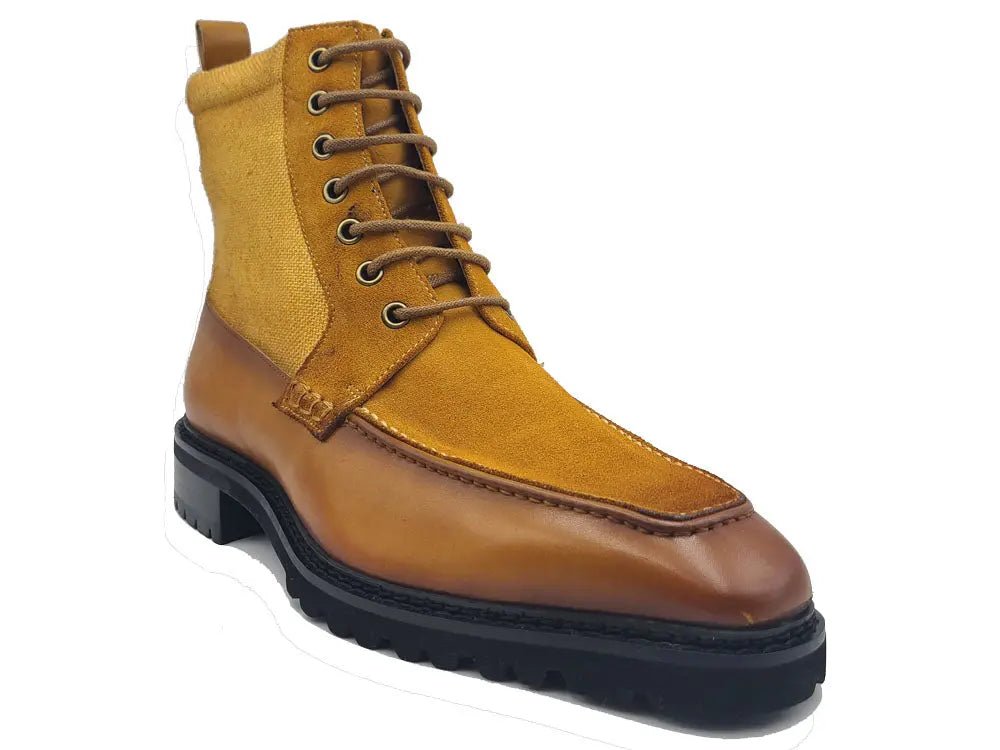 Carrucci Shoes Burnished Calfskin Slip On Boot Lug Sole Calfskin KB51617