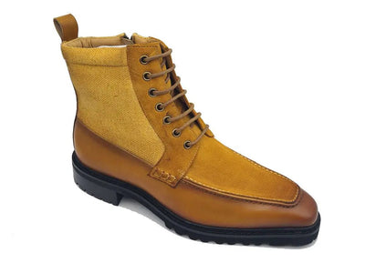 Carrucci Shoes Burnished Calfskin Slip On Boot Lug Sole Calfskin KB51617