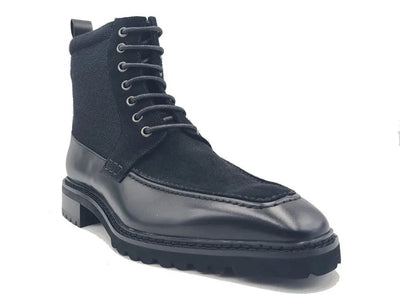 Carrucci Shoes Burnished Calfskin Slip On Boot Lug Sole Calfskin KB51617