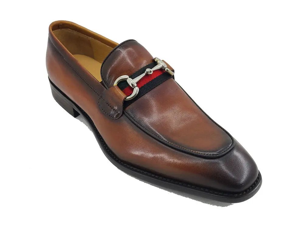 Carrucci Shoes Burnished Calfskin Slip On Loafer Calfskin KS50928R