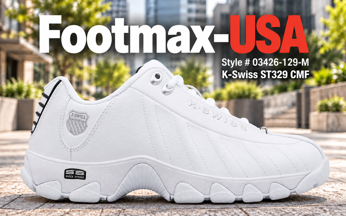 K.Swiss St329 Cmf - White/Black/ Silver - 03426-129-M — product view 1