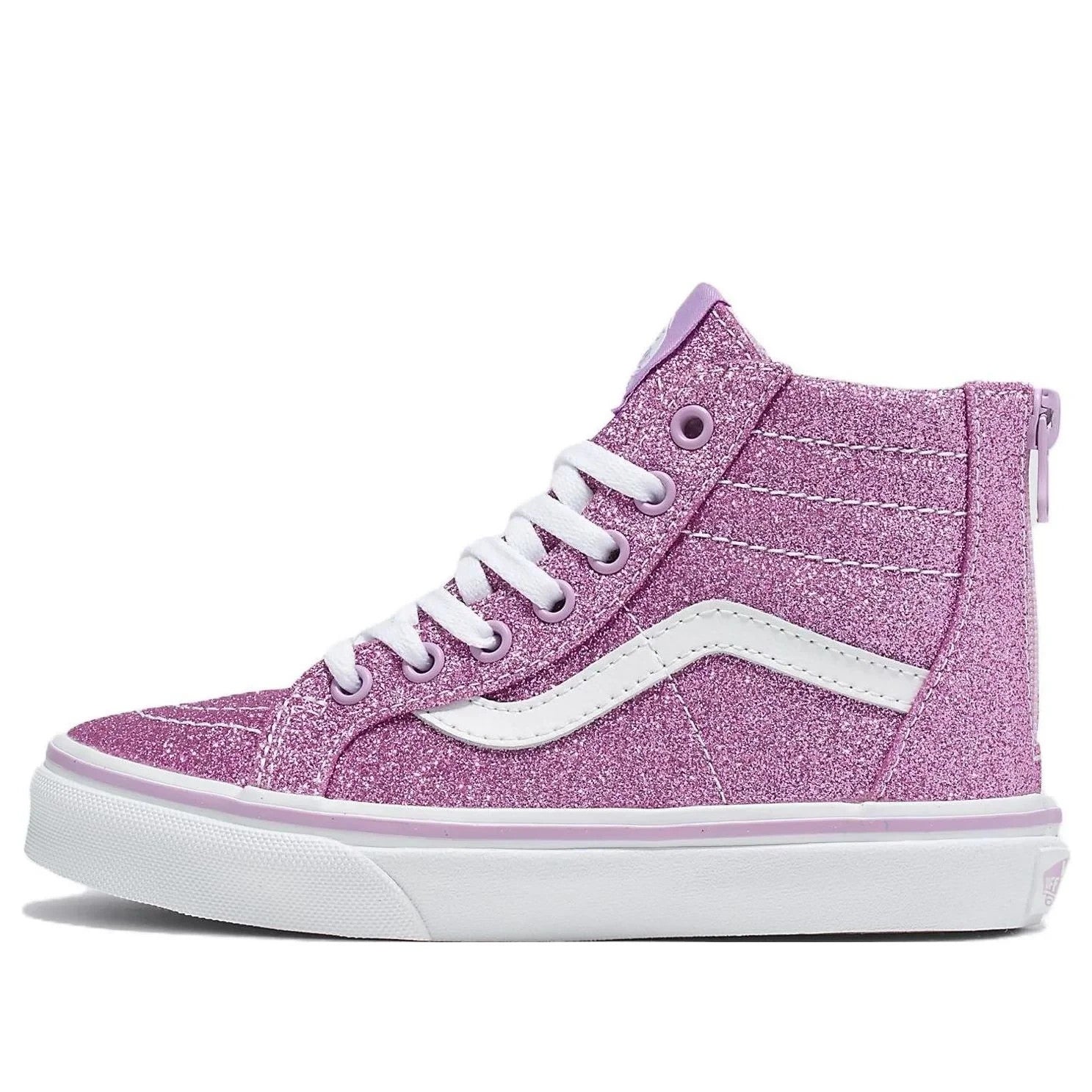 Vans Sk8 Hi Zip 2.5 Glitter Kids' Sneakers — Purple