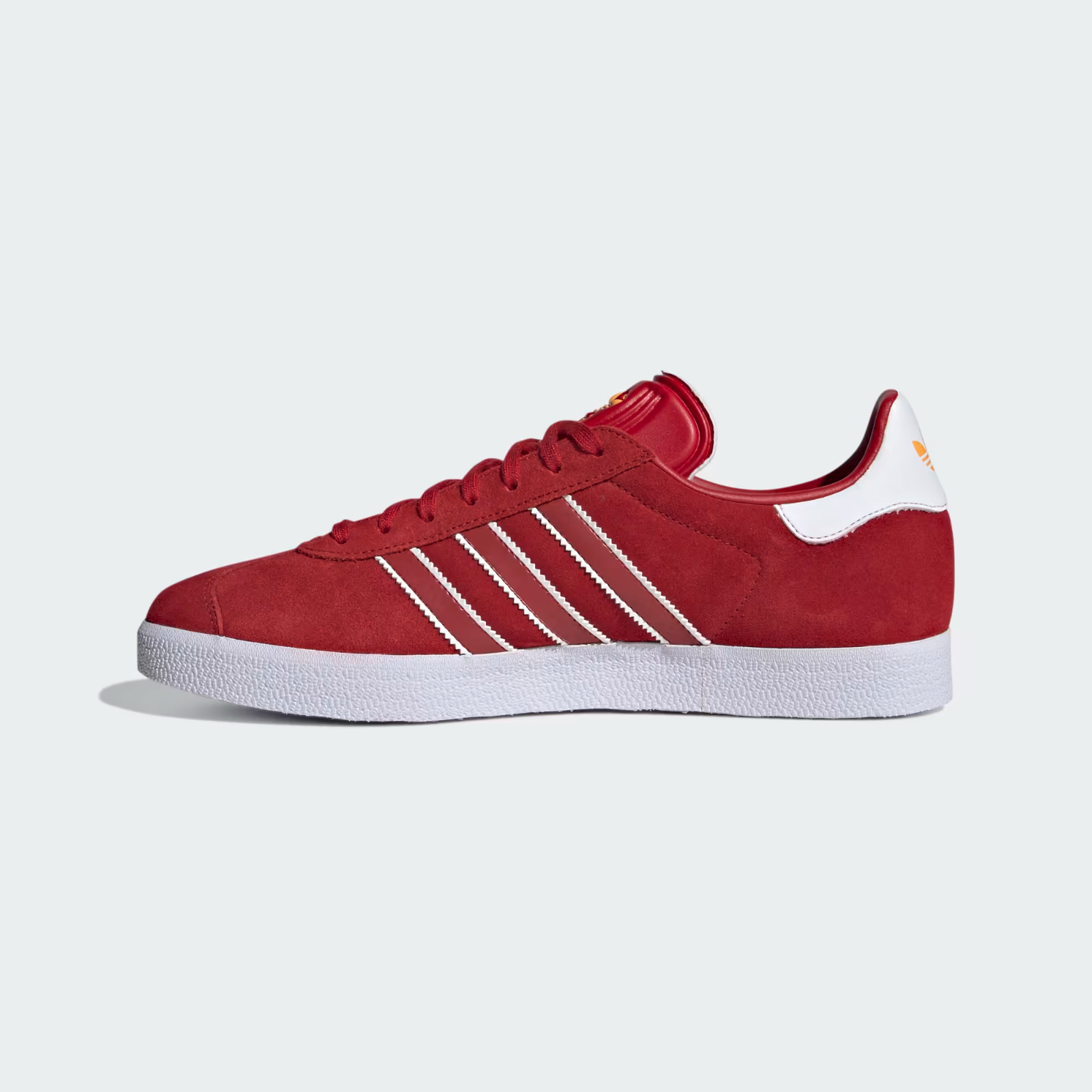 adidas Gazelle Power Striped Men's Sneakers — Red/White Suede