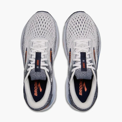 Brooks Ghost 16 Men's Sneakers — White/Peacoat Low-Top