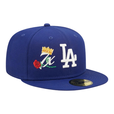New Era Los Angeles Dodgers Crown Champs WS Fitted Hat Blue Men Fitted Hat