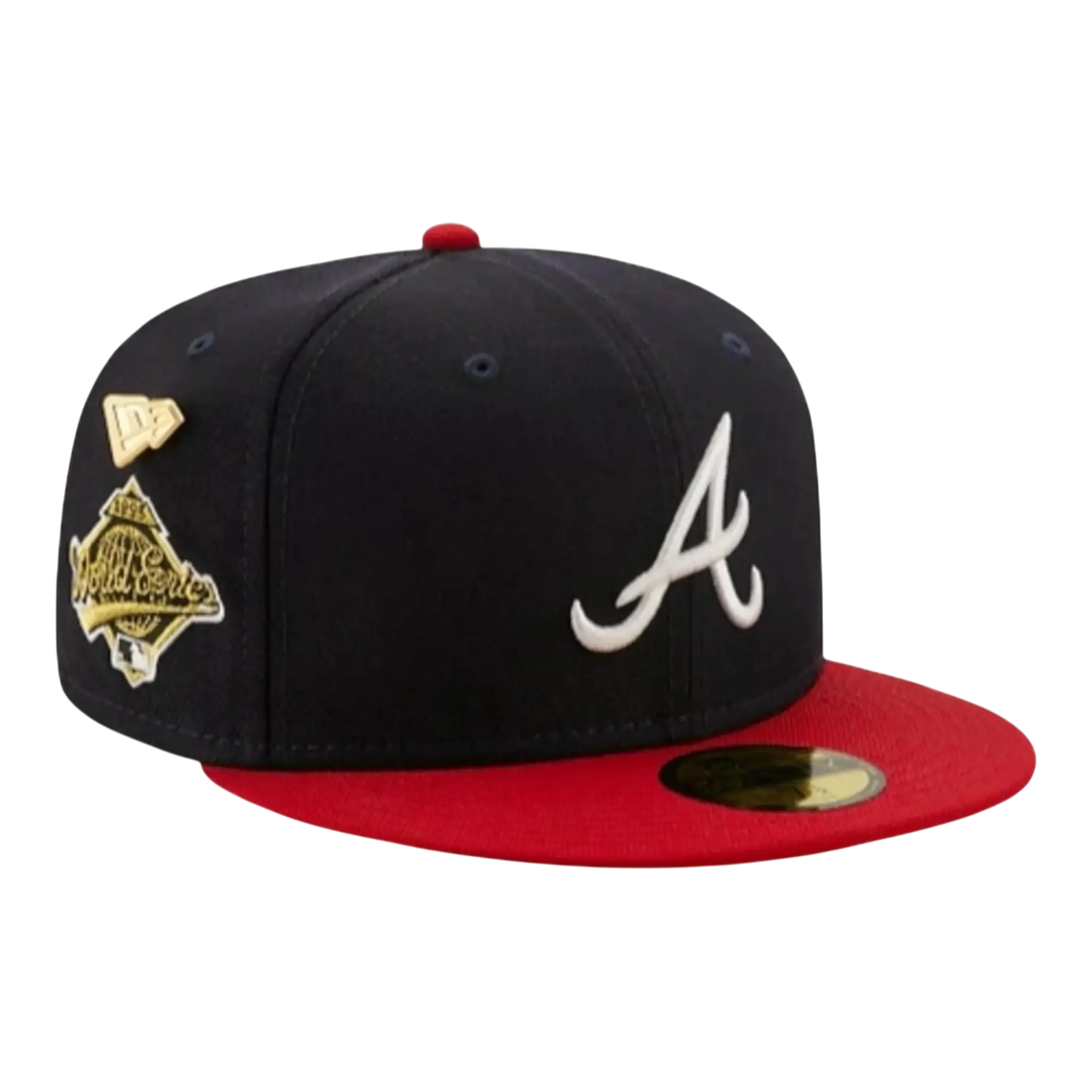 New Era 59Fifty MLB Atlanta Braves 1995 Logo History Fitted Hat Navy/Red