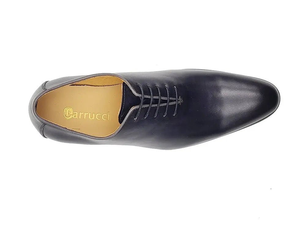 Carrucci Shoes Calfskin Whole Cut Lace Up Oxford Leather KS50512