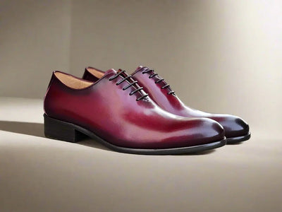 Carrucci Shoes Calfskin Whole Cut Lace Up Oxford Leather KS50512