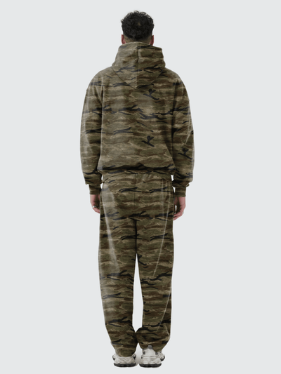 Camo Oversized Heavyweight Curved-Leg Sweatpants