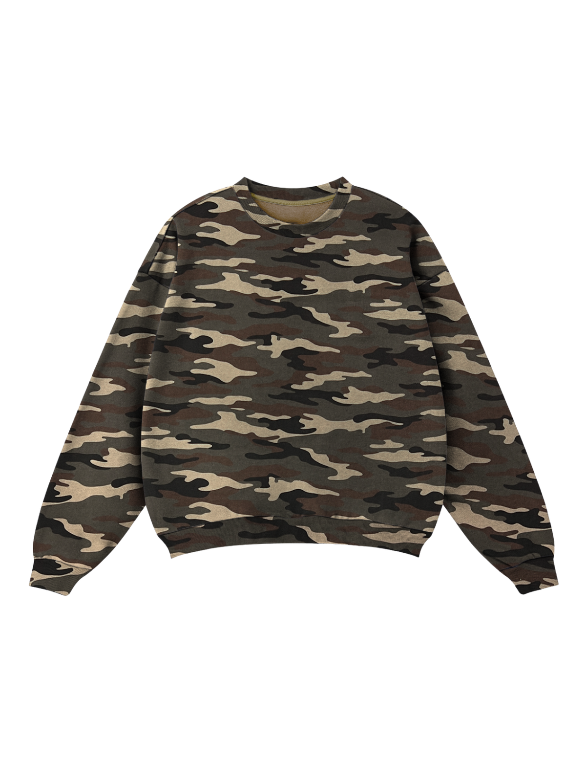 Apollo Moda  Camo Print Oversized Crewneck Sweatshirt – product view 2