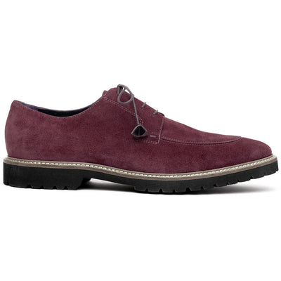 Zelli Italia Men's 26-220-BDX CAMPO Sueded Goatskin Lace Up, Bordeaux