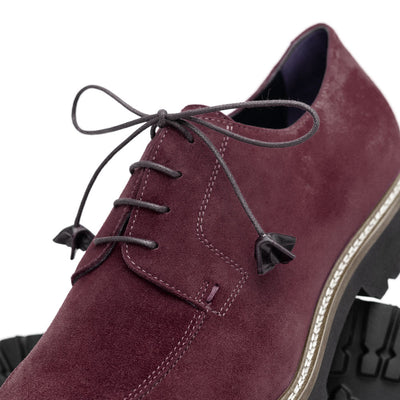 Zelli Italia Men's 26-220-BDX CAMPO Sueded Goatskin Lace Up, Bordeaux