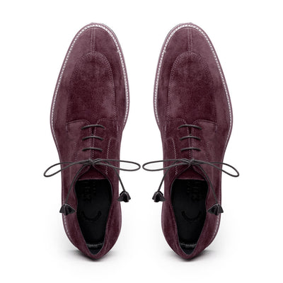 Zelli Italia Men's 26-220-BDX CAMPO Sueded Goatskin Lace Up, Bordeaux