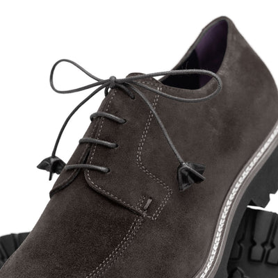 Zelli Italia Men's 26-220-GRY CAMPO Sueded Goatskin Lace Up, Grey