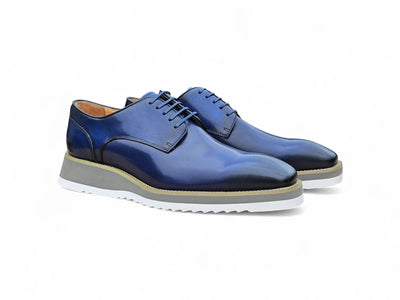 Carrucci Shoes Burnished Lace up Leather Derby Men's Leather KS51526