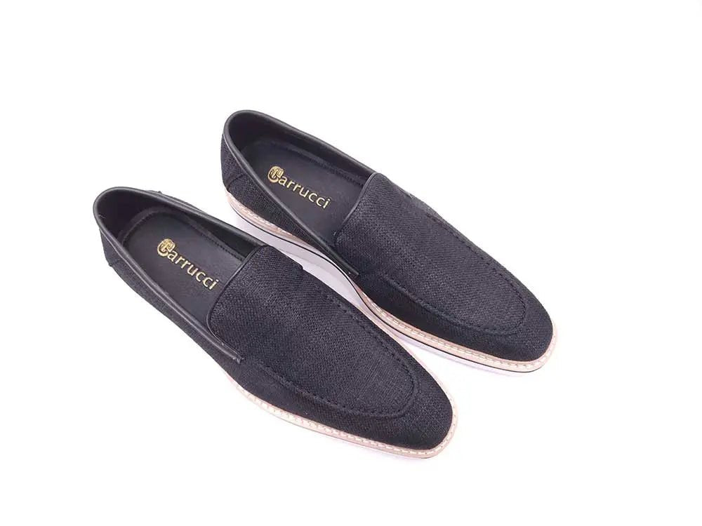 Carrucci Shoes Burnished Linen Loafer Men’s Linen KS55010F