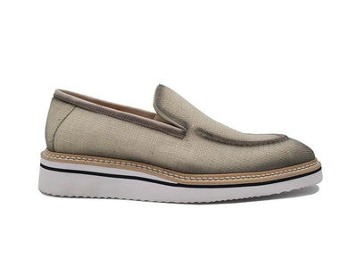 Carrucci Shoes Burnished Linen Loafer Men’s Linen KS55010F