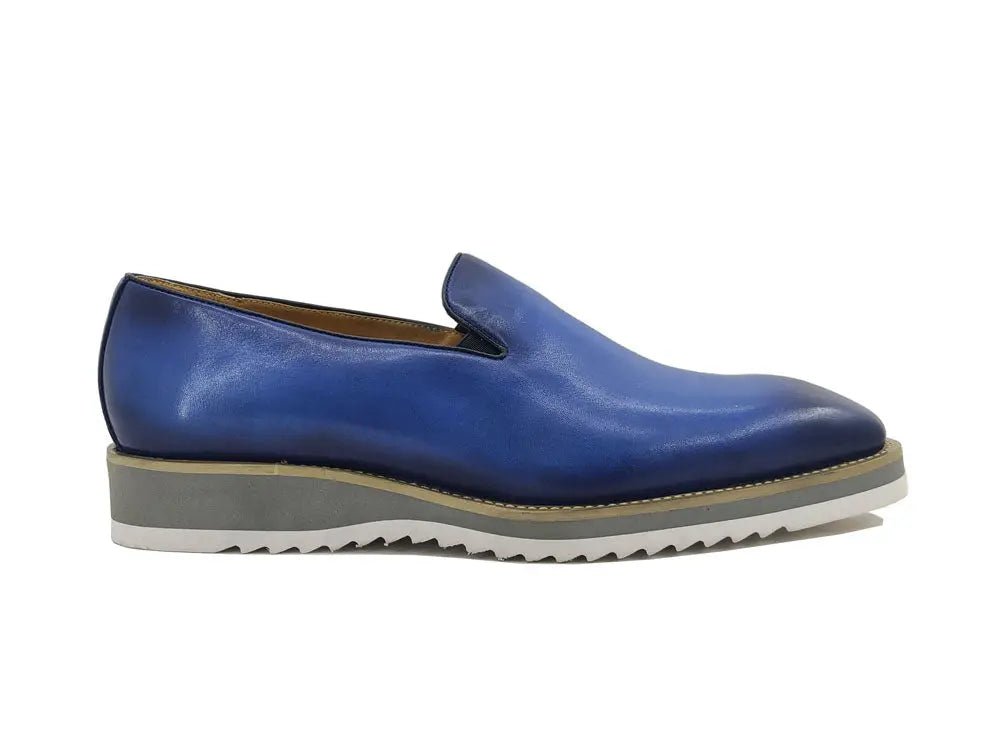 Carrucci Shoes Burnished Wholecut Loafer Leather KS51503